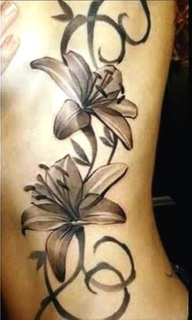 02 Abstract Lily Tattoo