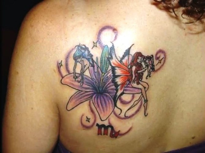 07 Lily Back Tattoo